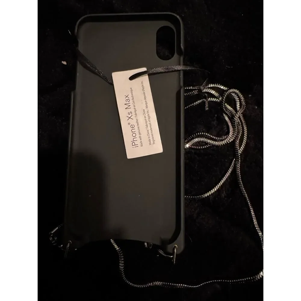 Bandolier iPhone XS Max  Sarah wallet case & Silvertone snake jewelry chain